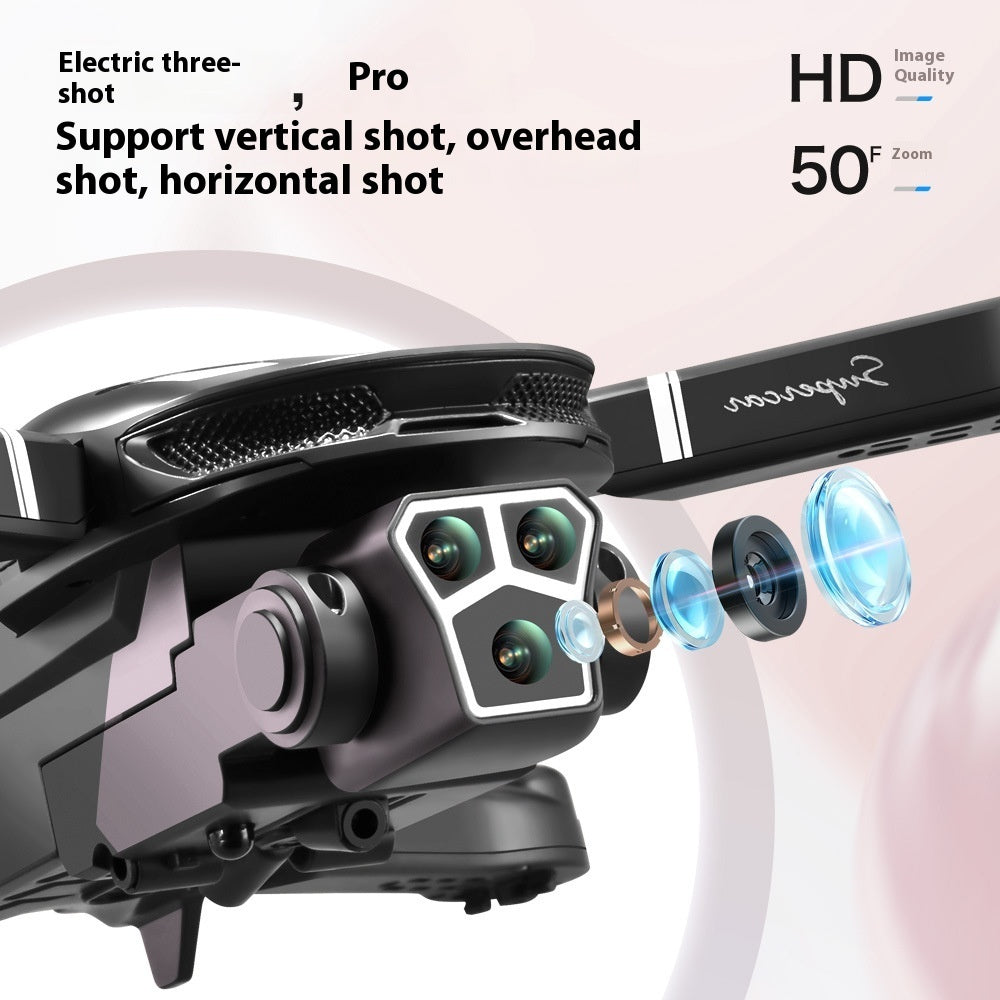 Three Camera HD Drone for Aerial Photography with Long Battery Life