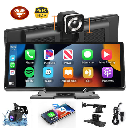 In-Car Smart Screen with Wireless Dash Cameras