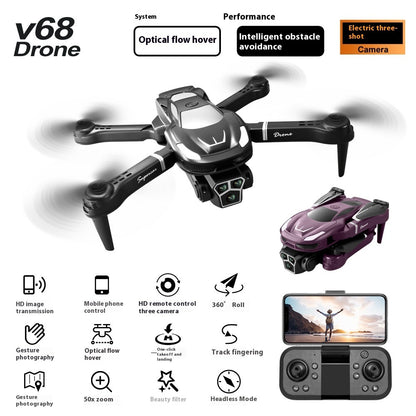Three Camera HD Drone for Aerial Photography with Long Battery Life